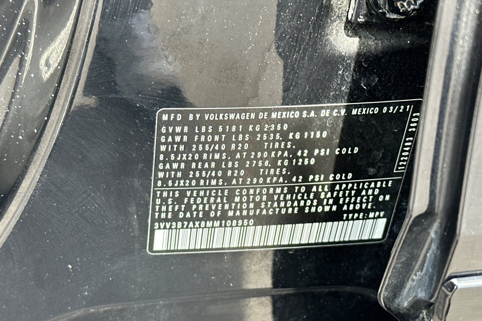 2021 Volkswagen Tiguan 2.0T SE R-Line Black