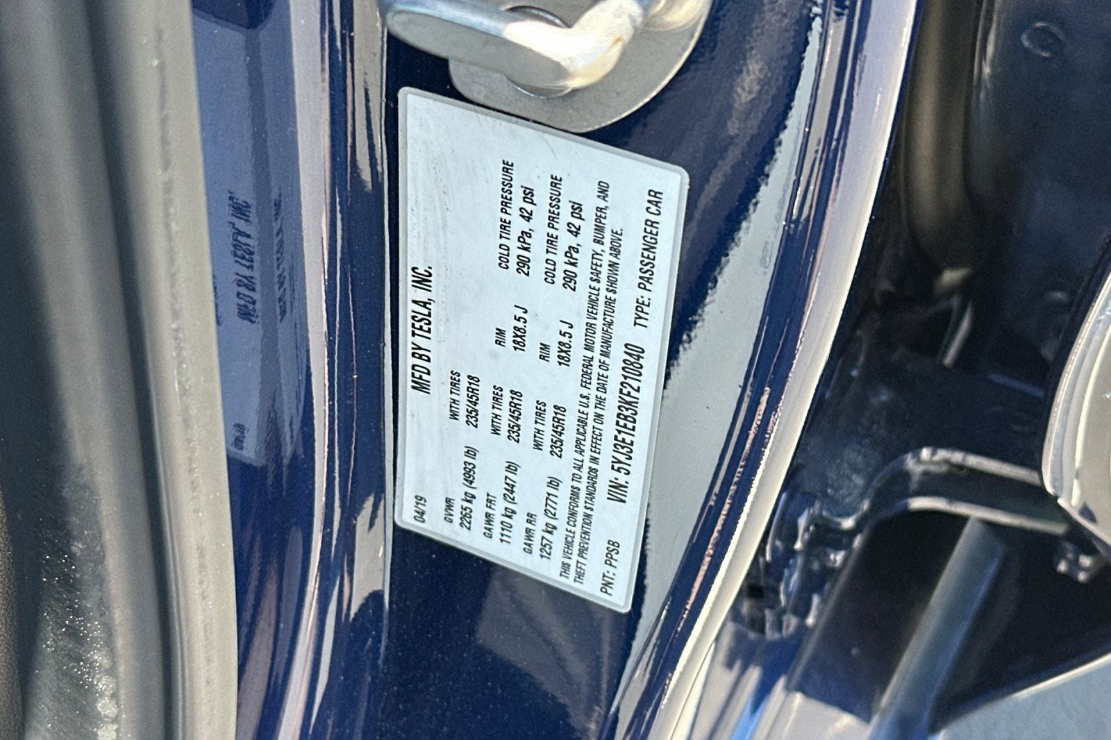 2019 Tesla Model 3 Long Range